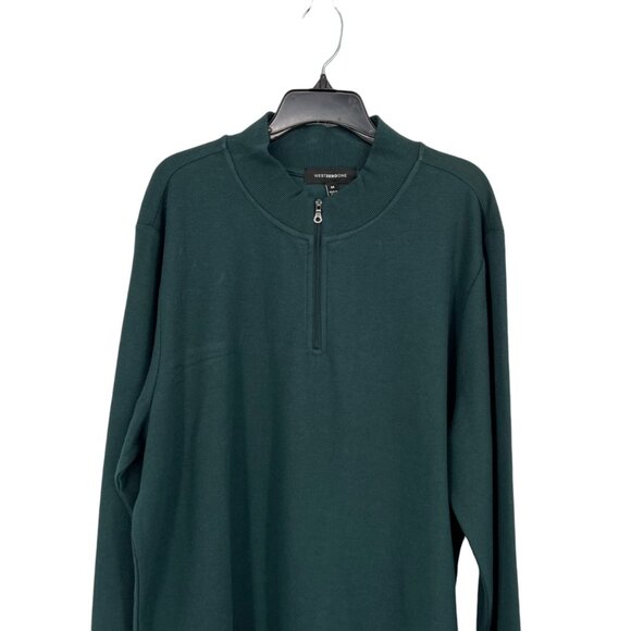 WestZeroOne Half-Zip Pullover Shirt Dark Green Size Medium NWOT - Picture 2 of 7